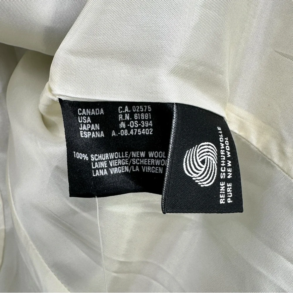 [sold] Vintage Escada Mint Green & Black Skyline Wool Blazer Jacket - Picture 8 of 9